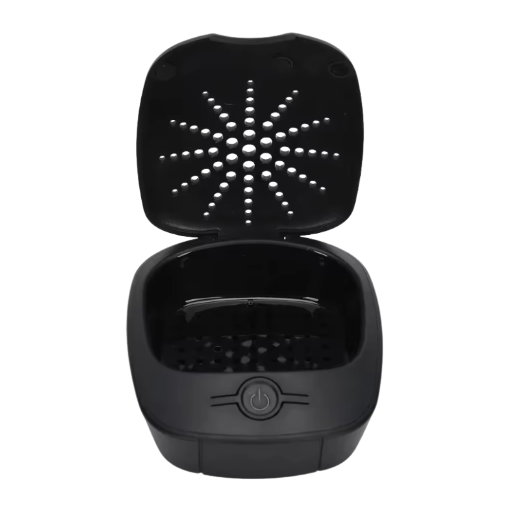 Hearing aid sanitation and dehumidifier